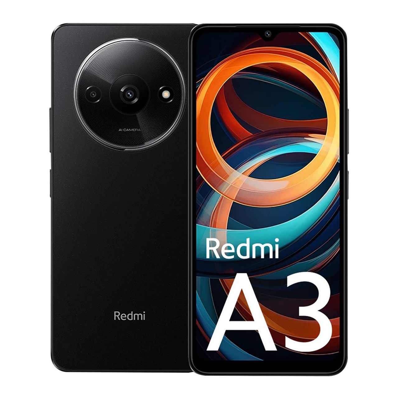 گوشی موبایل شیائومی مدل Redmi A3 دو سیم کارت ظرفیت 64 گیگابایت و رم 3 گیگابایت مشکی